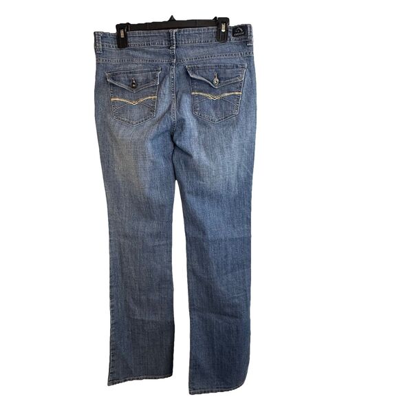 Jordache Bootcut 10 Women's Denim Jeans Embroider  pockets Medium Wash stretch - Picture 2 of 9